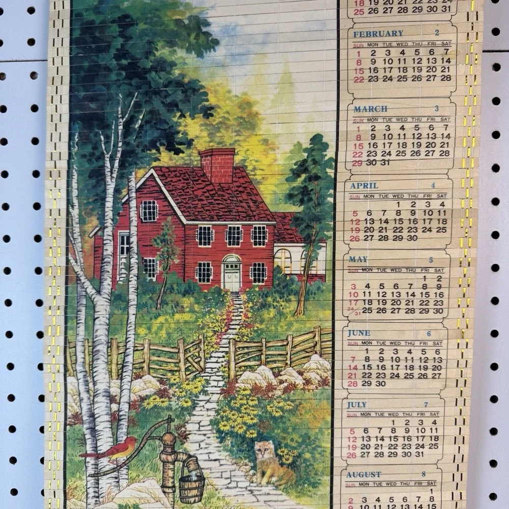 Vtg 1981 Bless This House wooden wall scroll farmhouse cottage decor‎